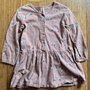 Rylee + Cru Printed Cotton Fox Dress